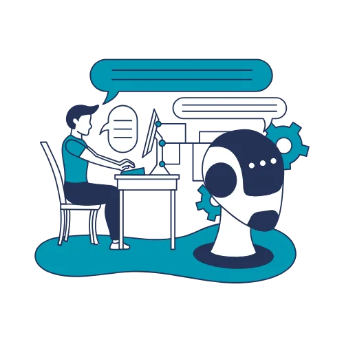 icono que muestra la automatizacion con ia, en donde será necesario el entrenamiento de la misma.